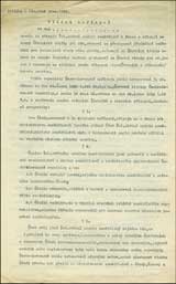 Obr. 2 - Návrh vládního nařízení z roku 1923, jímž se zřizuje Československý státní archiv zemědělský. SÚA, ÚZLA, inv. č. 66, sign. 1, kart. 8