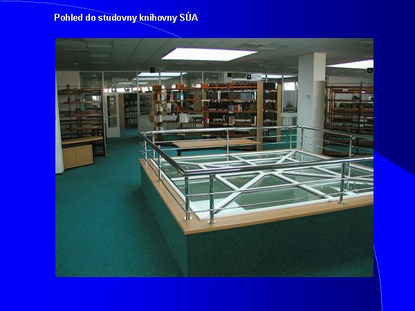 Knihovna S�A, pohled do studovny (foto).