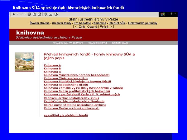 Knihovna S�A, jej� intranet